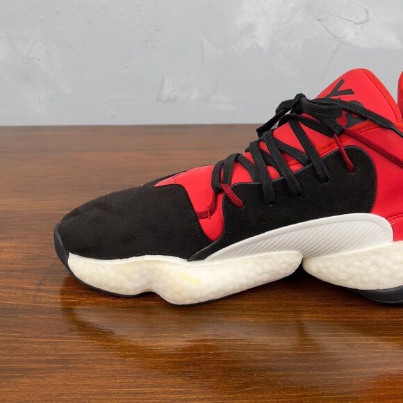 Y-3 Adidas Yohji Yamamoto BYW BBall Black Red White Sneakers BC0338 Men's 10.5 - Picture 5 of 8